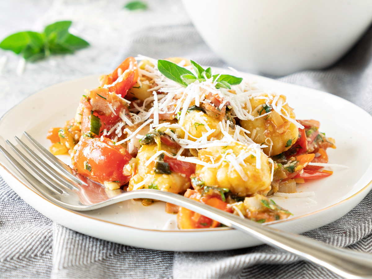 Plate of gnocchi.