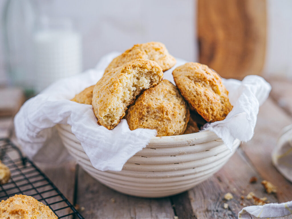 Bowl of biscuits.